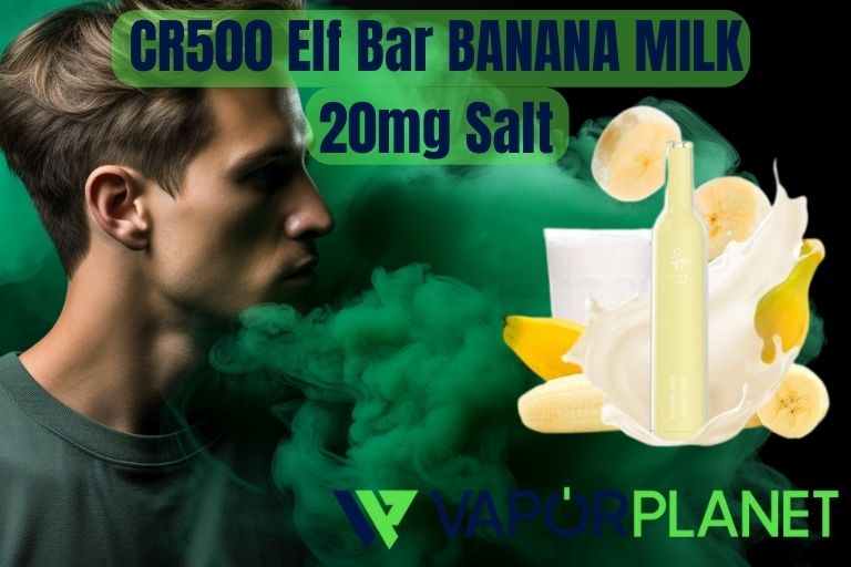 CR500 Elf Bar BANANA LEITE 20mg Sal - Descartável