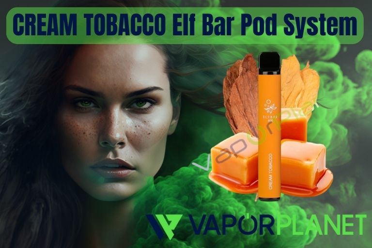 CREAM TOBACCO Elf Bar Pod System 20mg Sal - Descartável