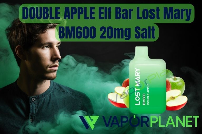 DOUBLE APPLE Elf Bar Lost Mary BM600 20mg Sal - Descartável