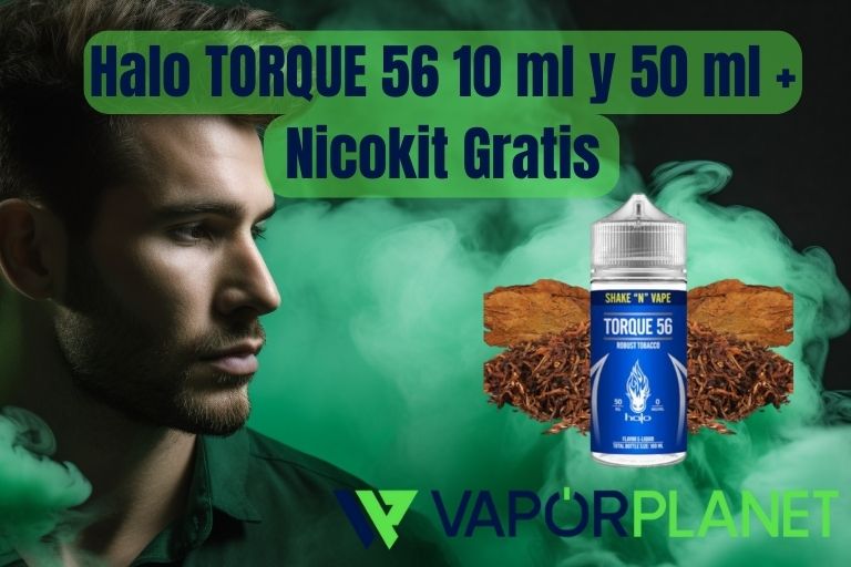 Halo TORQUE 56 10 ml e 50 ml + Nicokit grátis - Líquidos HALO baratos