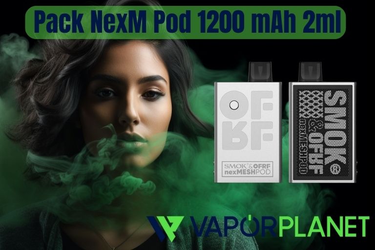 Pacote NexM Pod 1200 mAh 2ml - Smoktech x OFRF (PRATA)