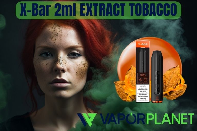 X-Bar 2ml EXTRACT TOBACCO - 20MG - POD Descartável 650 Puff